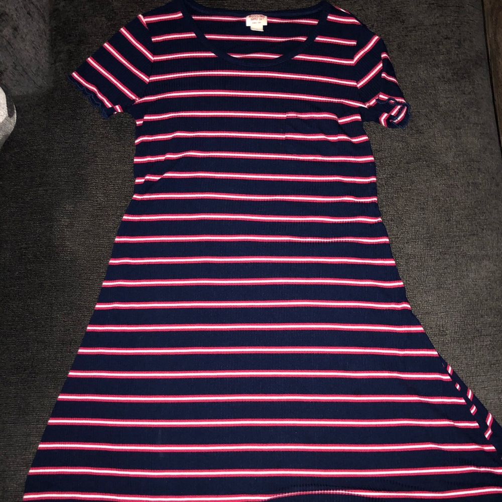 Mossimo Red, White, Blue Striped A Line Dress